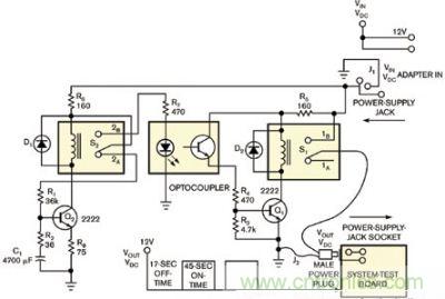 這個簡單而廉價的上電循環電路只使用了少量元器件