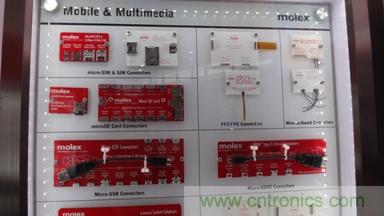 Molex MicroSIM、MicroSD、MicroUSB和MicroHDMI連接器