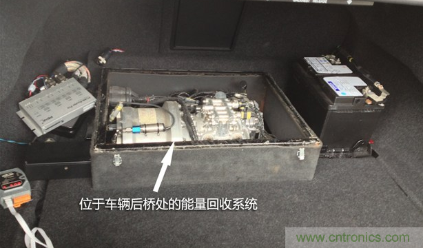 圖2：位于車輛后橋處的系統回收裝置