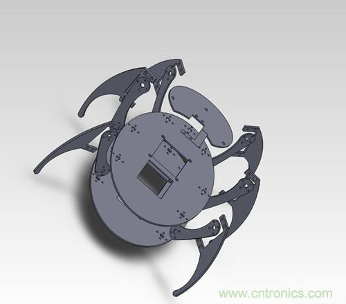 DIY:“甲殼蟲”機(jī)器人3D 模擬圖