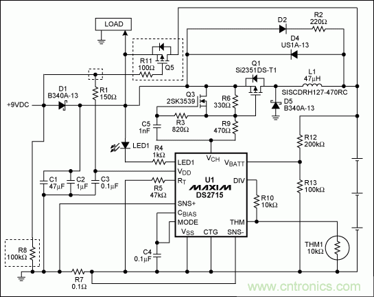優化DS2715電池充電器的負載切換功能