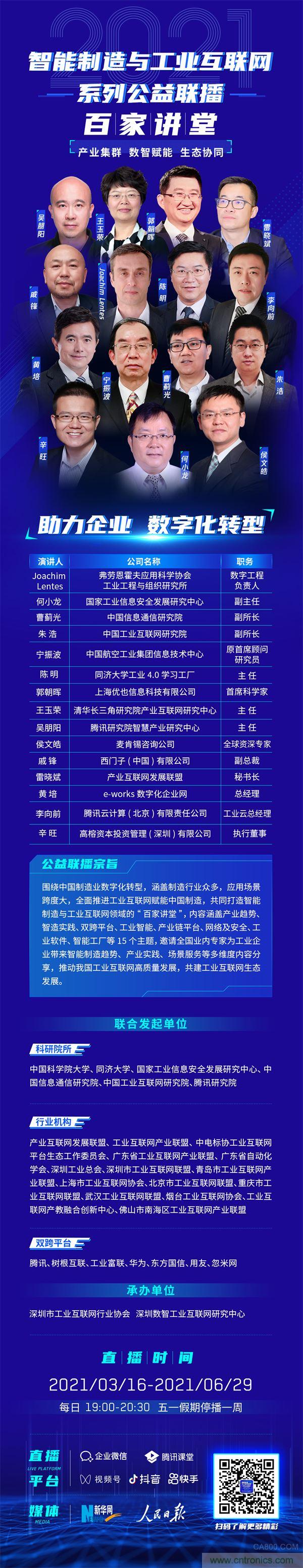 2021智能制造與工業(yè)互聯(lián)網(wǎng)系列公益聯(lián)播&ldquo;百家講堂&rdquo;將開啟